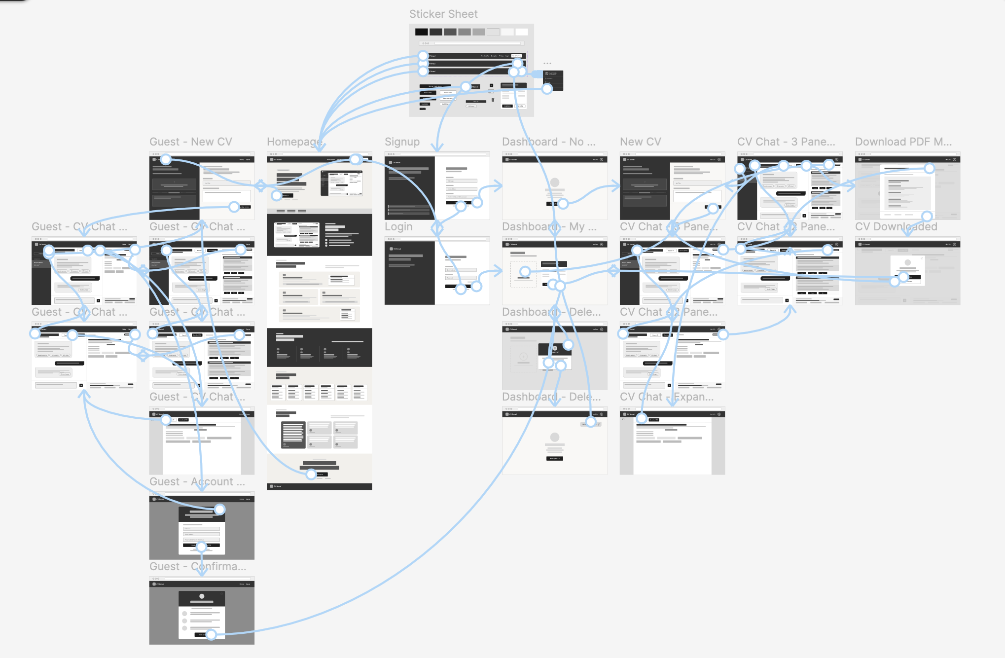 Solo project wireframes — after